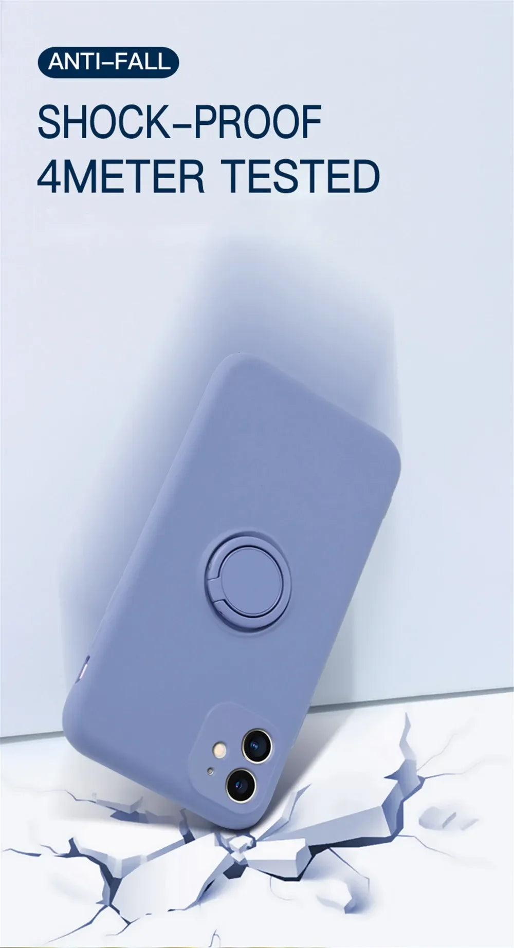 Funda magnética azul marino para iPhone