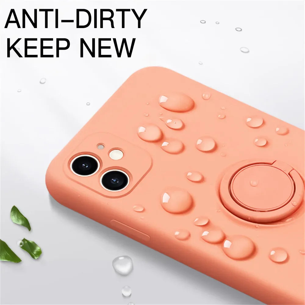 Coque magnétique orange pour iPhone 